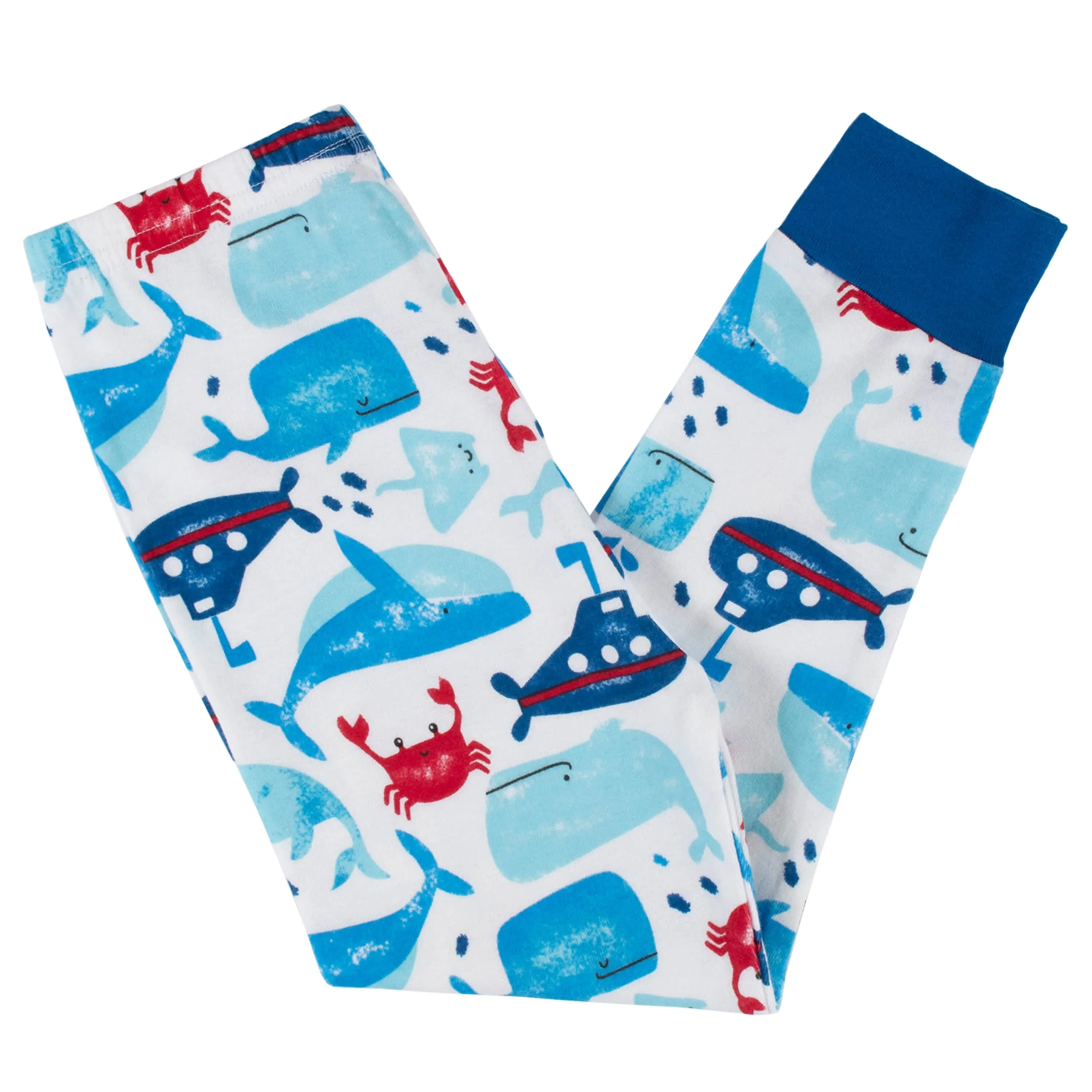 4-Piece Infant & Toddler Boys Sea Friends Snug Fit Cotton Pajamas