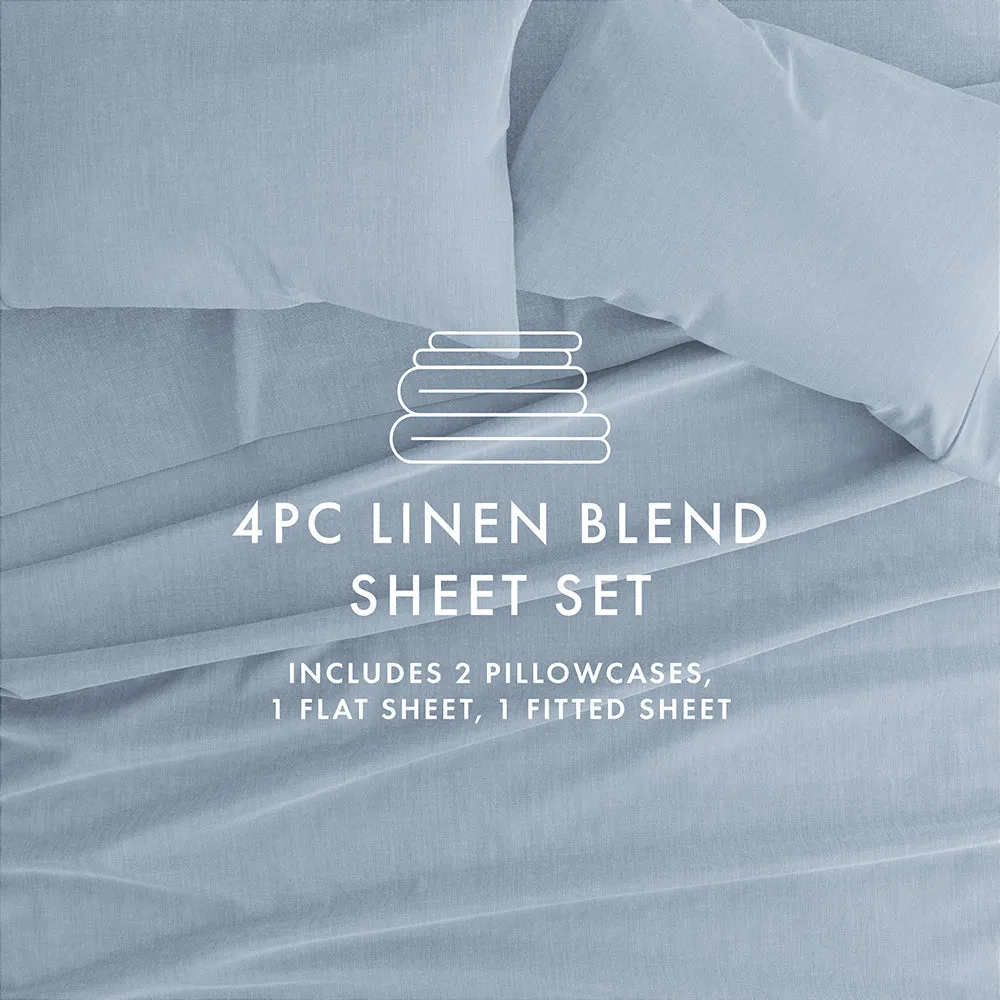 4-Piece Linen Bamboo Blend Sheet Set (Sale)