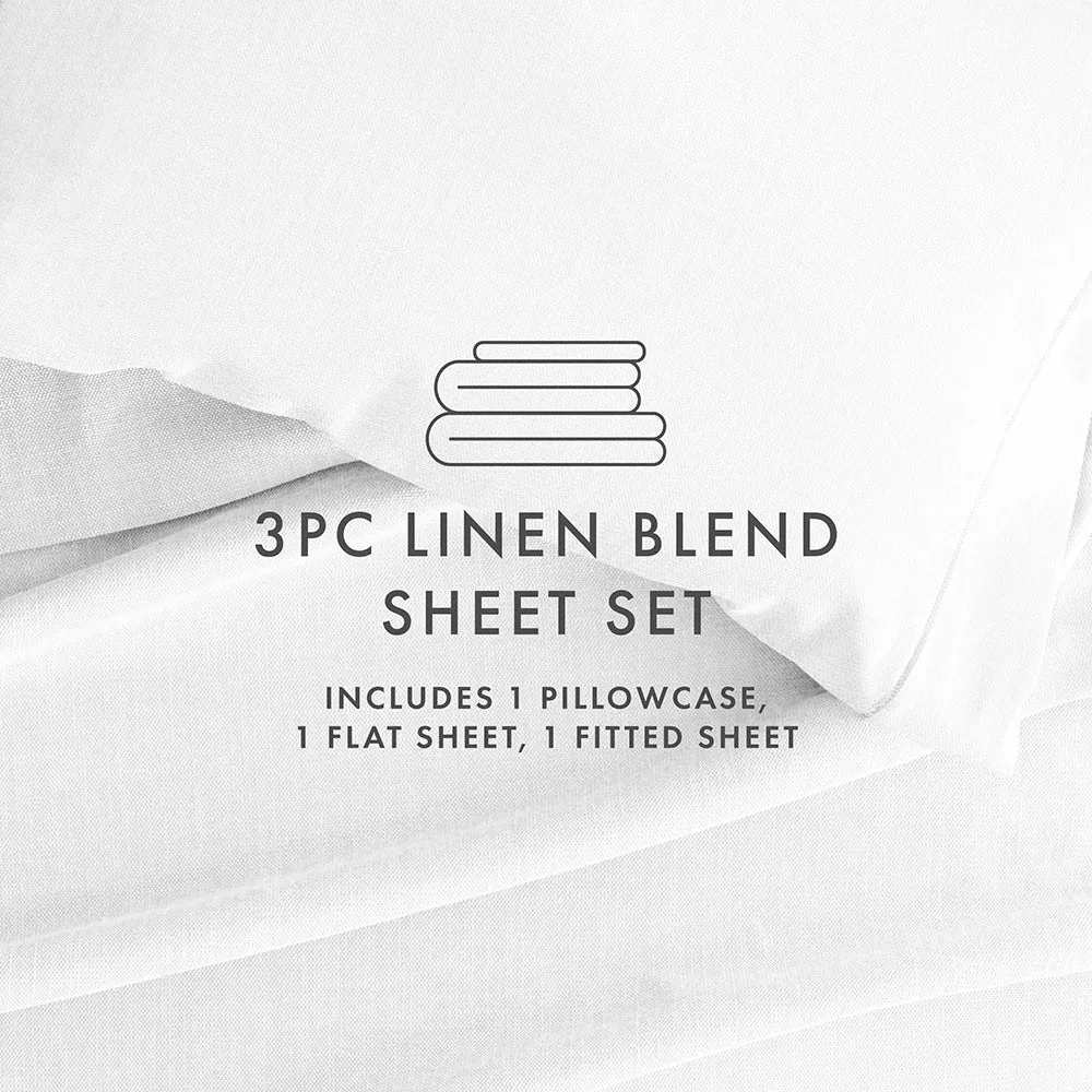 4-Piece Linen Bamboo Blend Sheet Set (Sale)