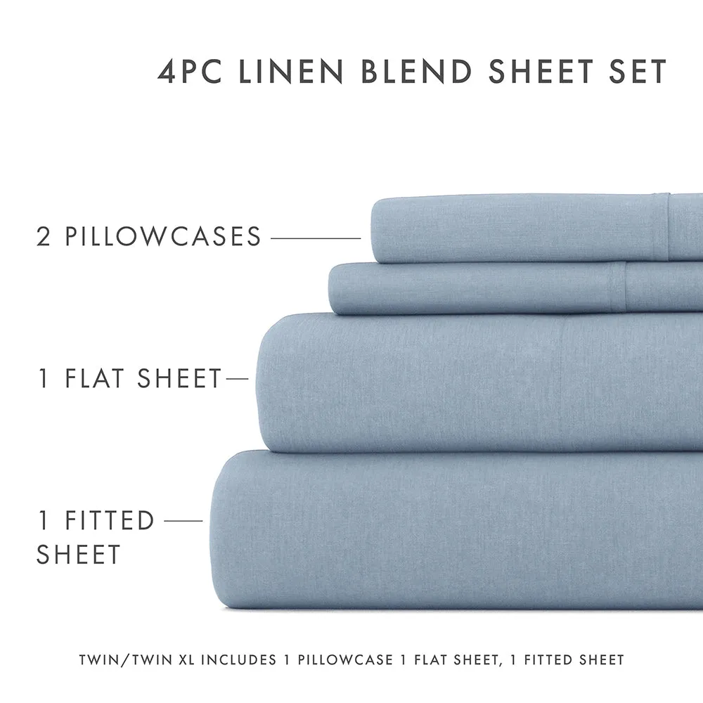 4-Piece Linen Bamboo Blend Sheet Set (Sale)