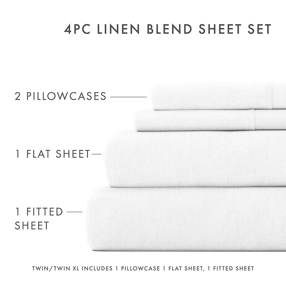 4-Piece Linen Bamboo Blend Sheet Set (Sale)