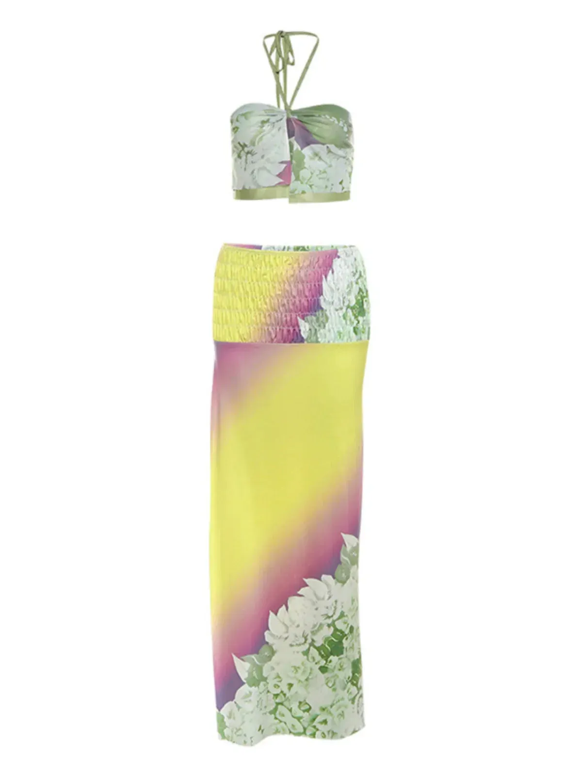 Anamaria Floral High Slit Two-Piece