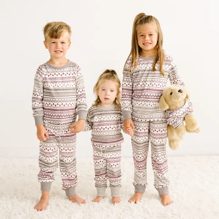 Baby PJ Set - Sugar Plum Fair Isle