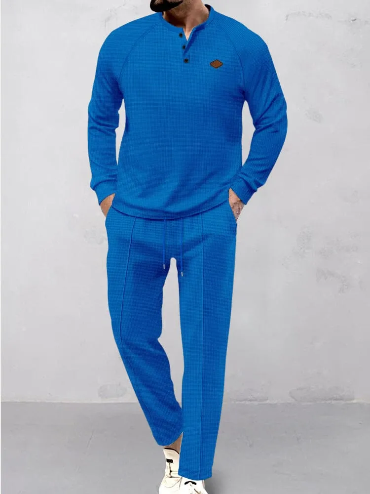 Breathable Waffle 2-Piece Tracksuit Set