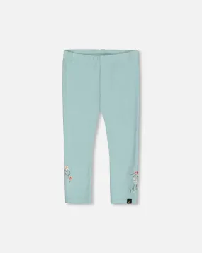 Brushed Rib Leggings - Light Blue