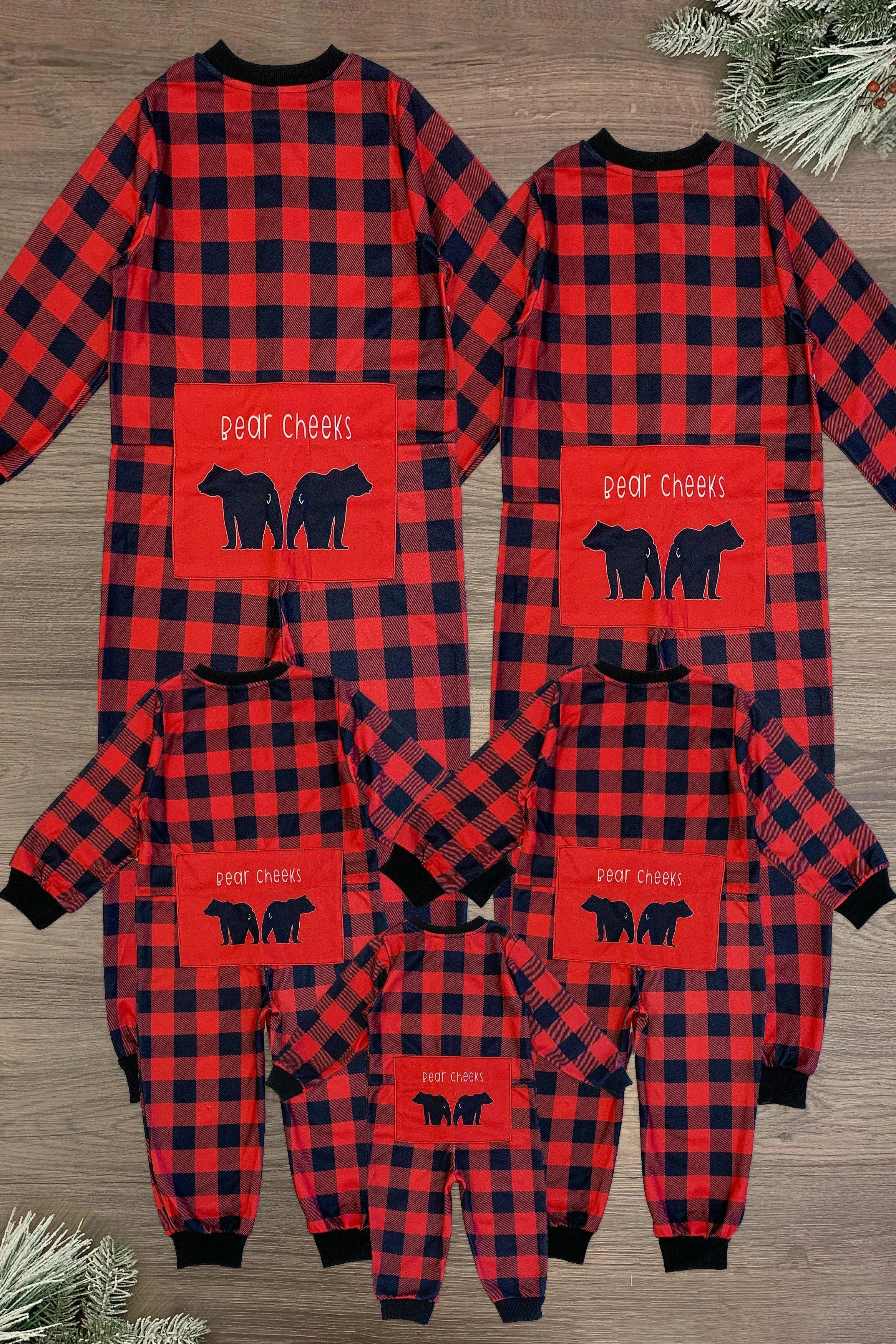 Buffalo Plaid "Bear Cheeks" Family Pajamas