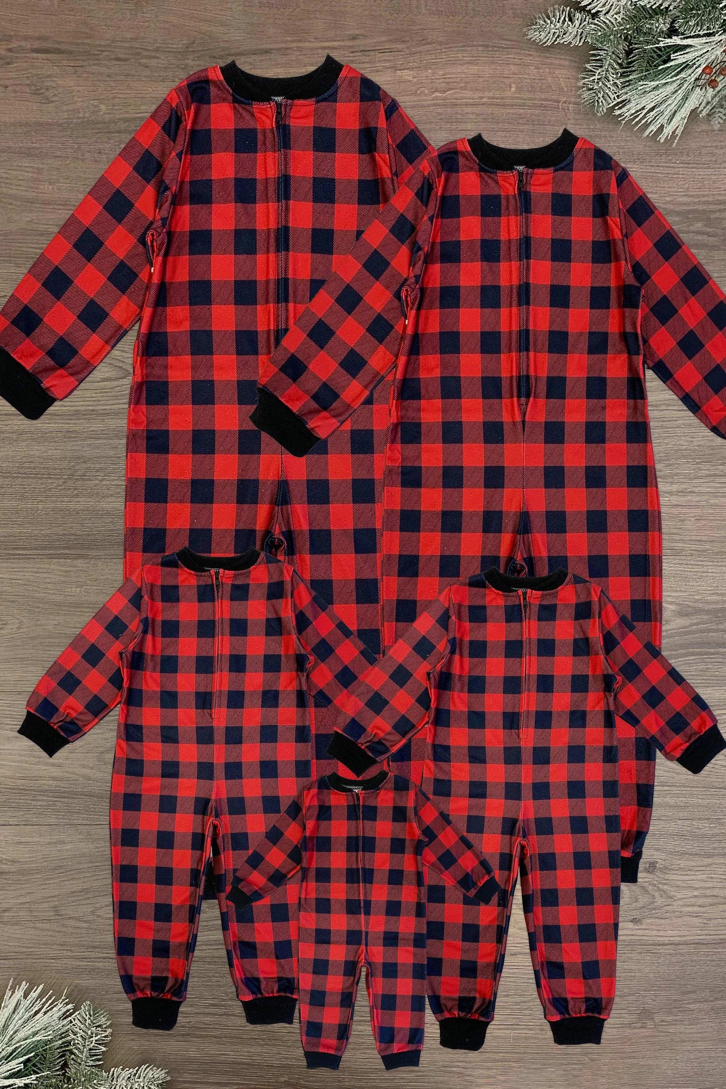 Buffalo Plaid "Bear Cheeks" Family Pajamas