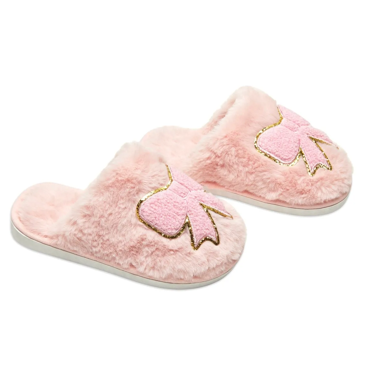 CALI BOW FUZZY SLIPPERS