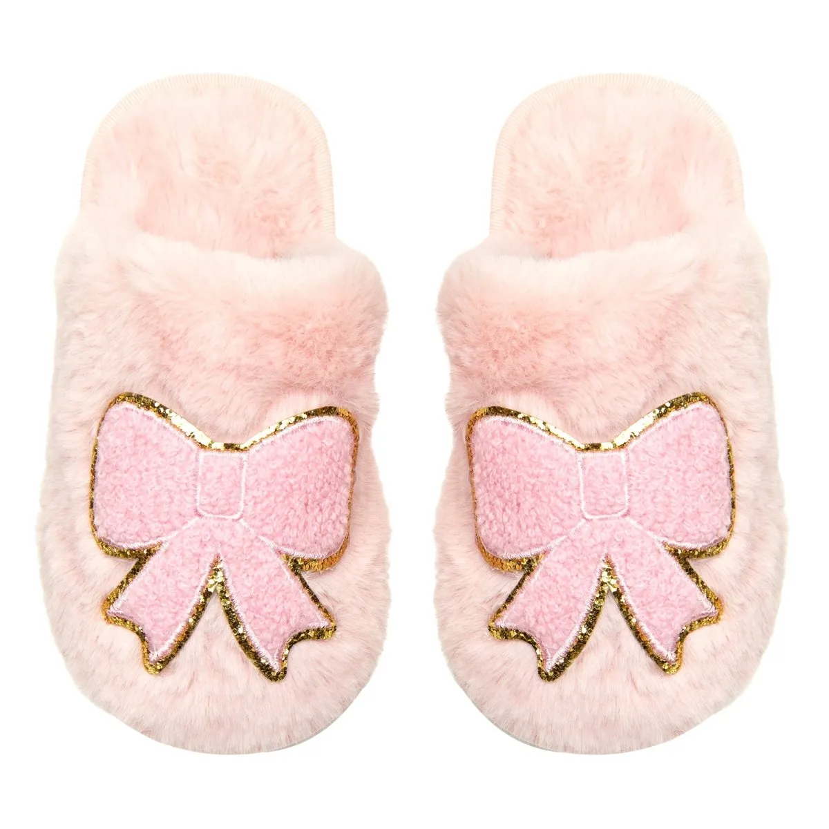 CALI BOW FUZZY SLIPPERS