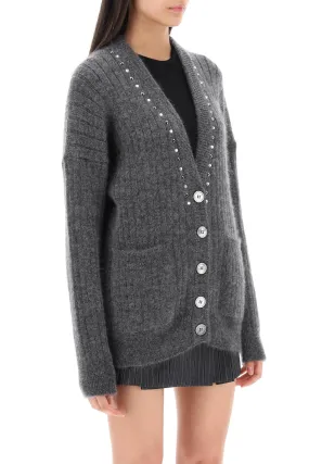 cardigan with studs and crystals