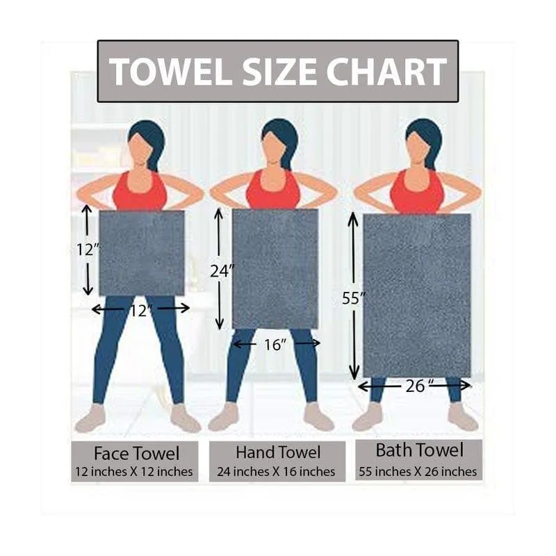 Charmchic Bath Towel (Navy) - Four Piece Set