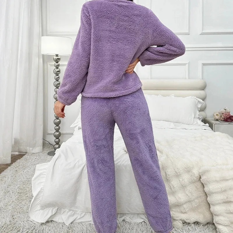 Chic Fuzzy Women's Pajamas Set