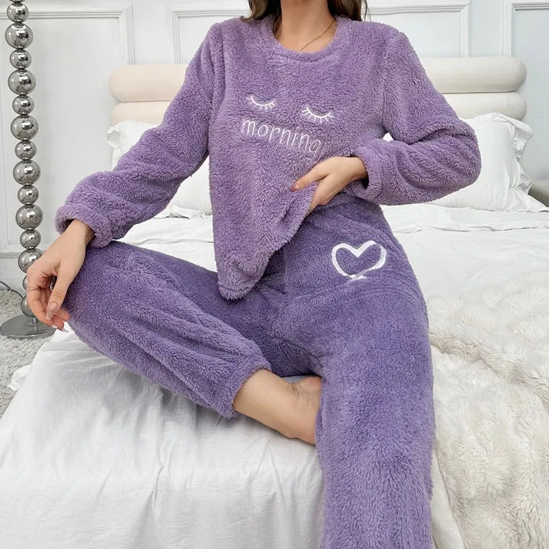 Chic Fuzzy Women's Pajamas Set