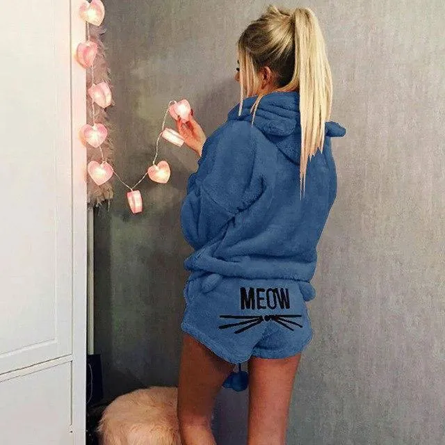 Cute Fuzzy Fleece Summer PJs