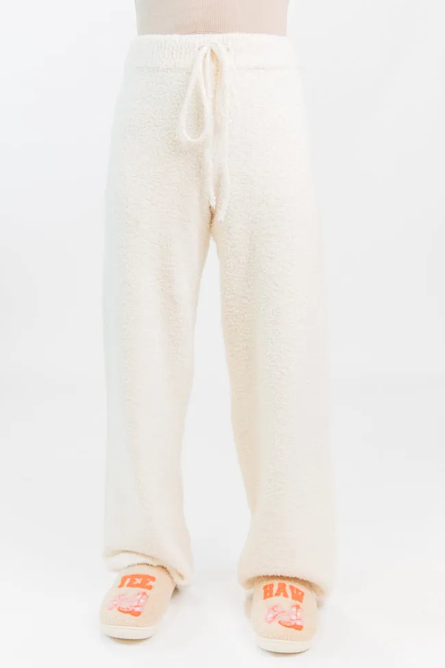 Dawn Ivory Fuzzy Lounge Pants SALE