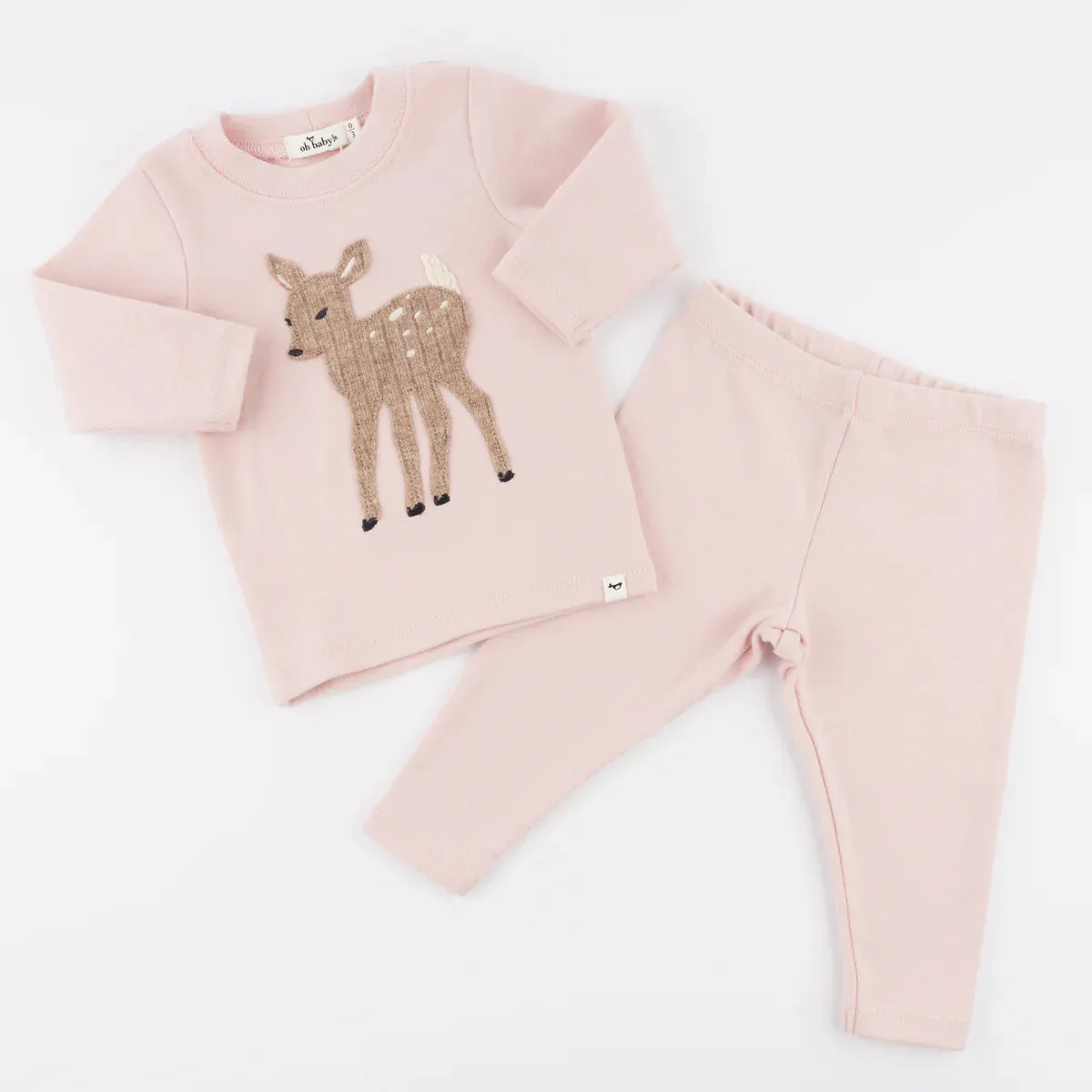 Deer Applique Set - Dusty Pink