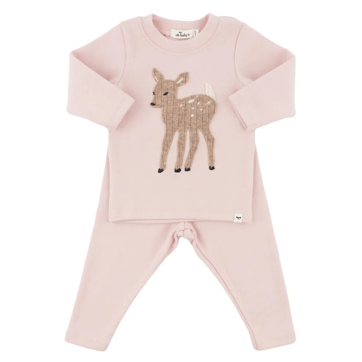 Deer Applique Set - Dusty Pink