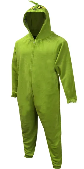 Dr Seuss The Grinch Fuzzy Plush Onesie Pajama