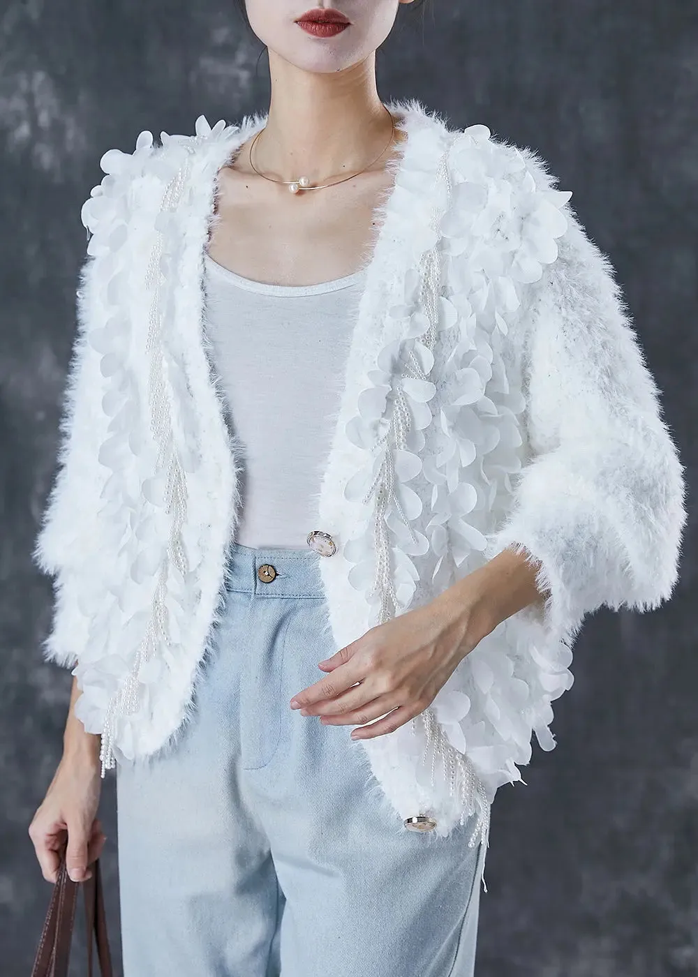 Fitted Nail Bead Knit Cardigan