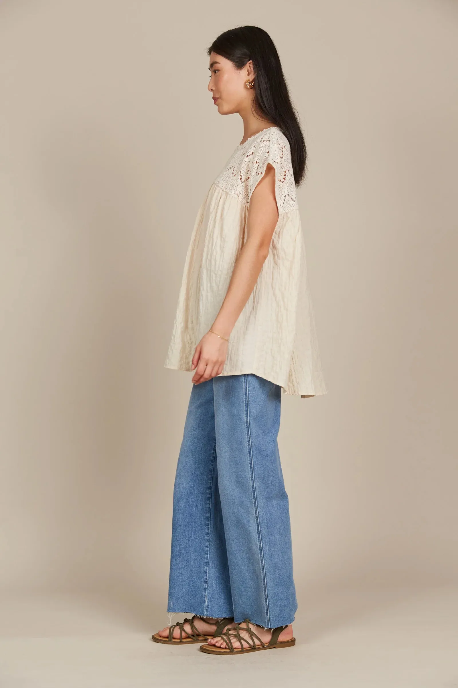 Fleur Relaxed Top - Canvas