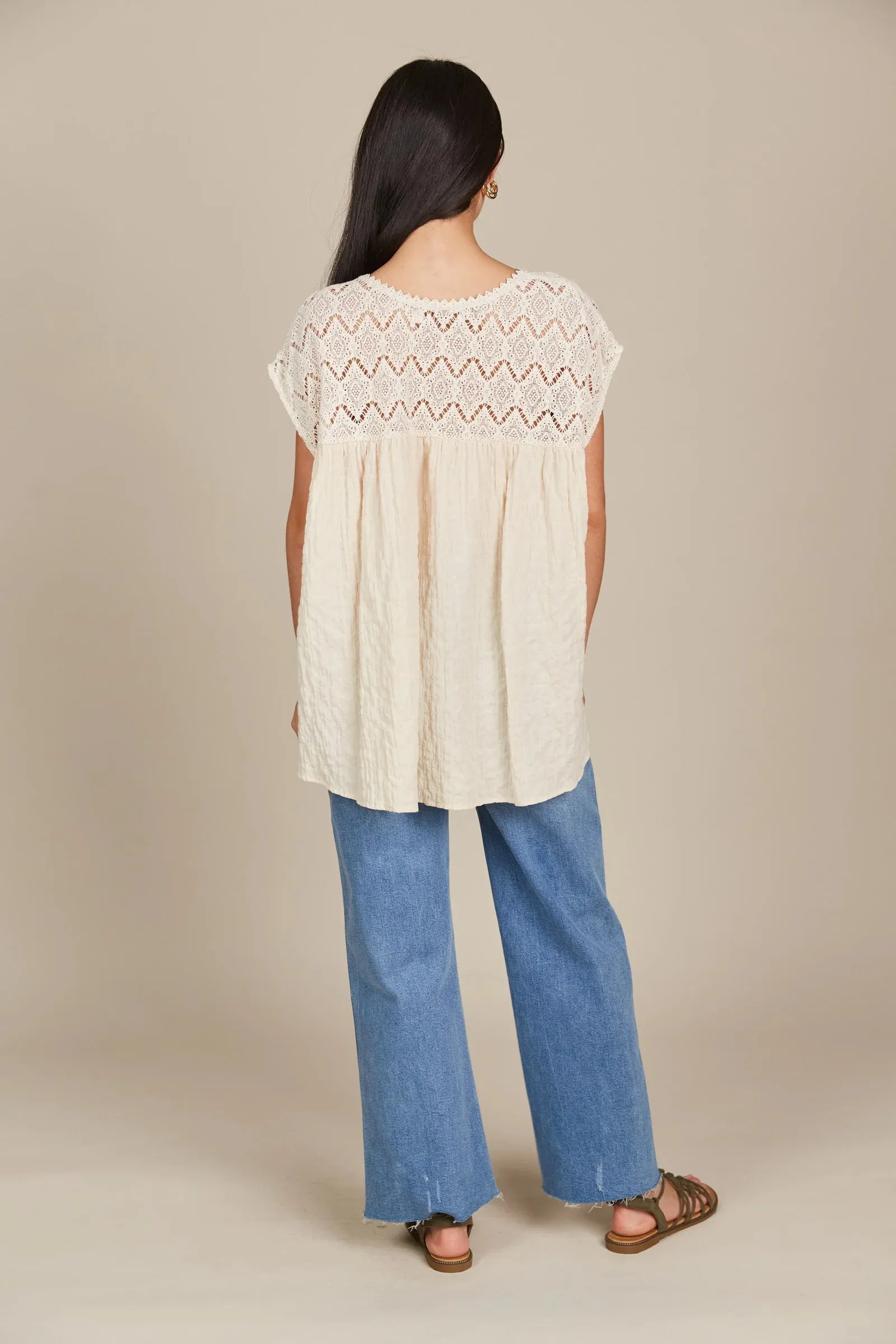 Fleur Relaxed Top - Canvas