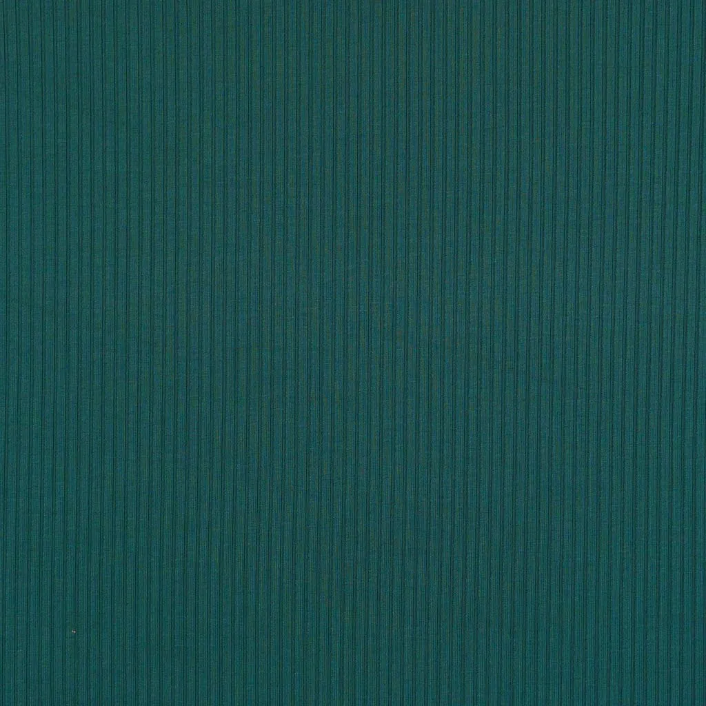 Fuji - Ocean Teal Bamboo and Elastane Rib Knit Fabric