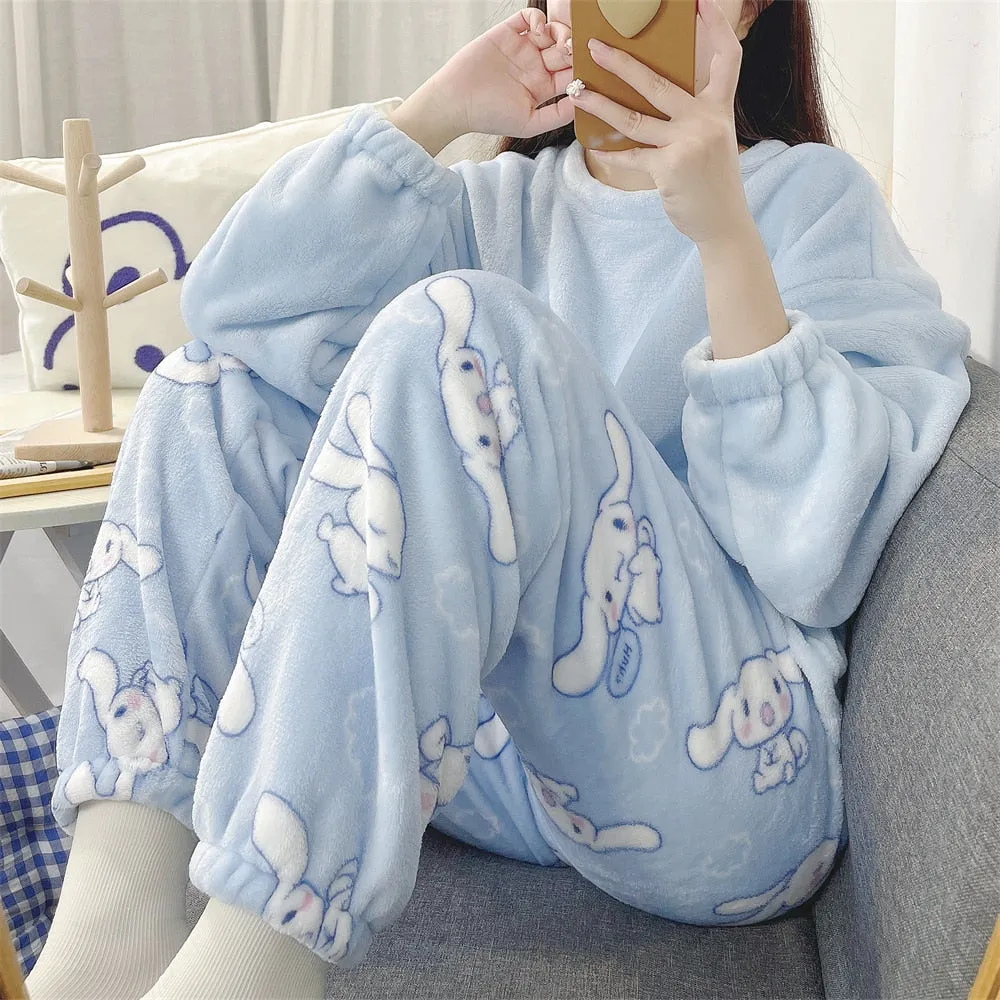 Fuzzy Cinna Pajama Set