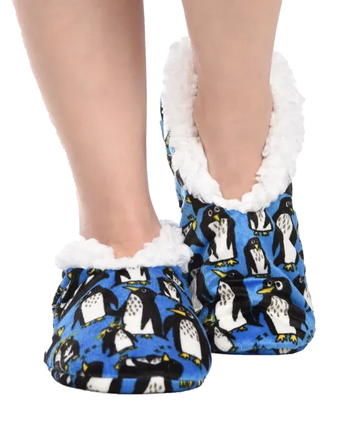 Fuzzy Feet Penguin Slippers (Women's S/M & L/ XL)