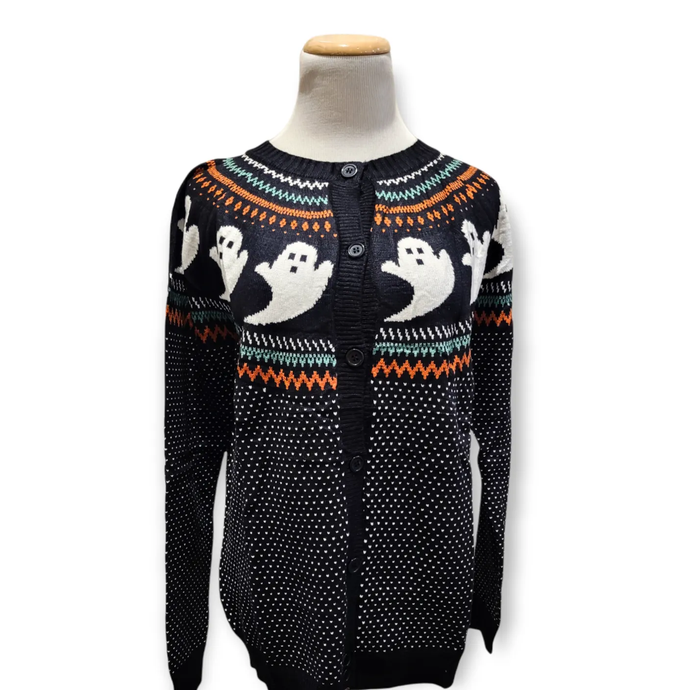 Ghosts Cardigan Sweater (Orange or Black)