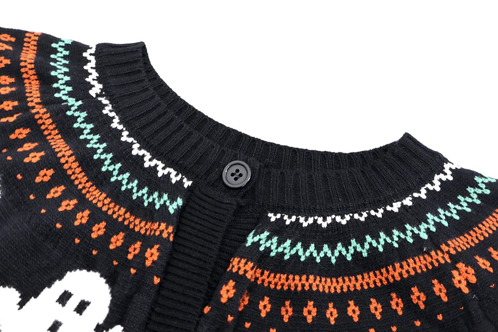 Ghosts Cardigan Sweater (Orange or Black)