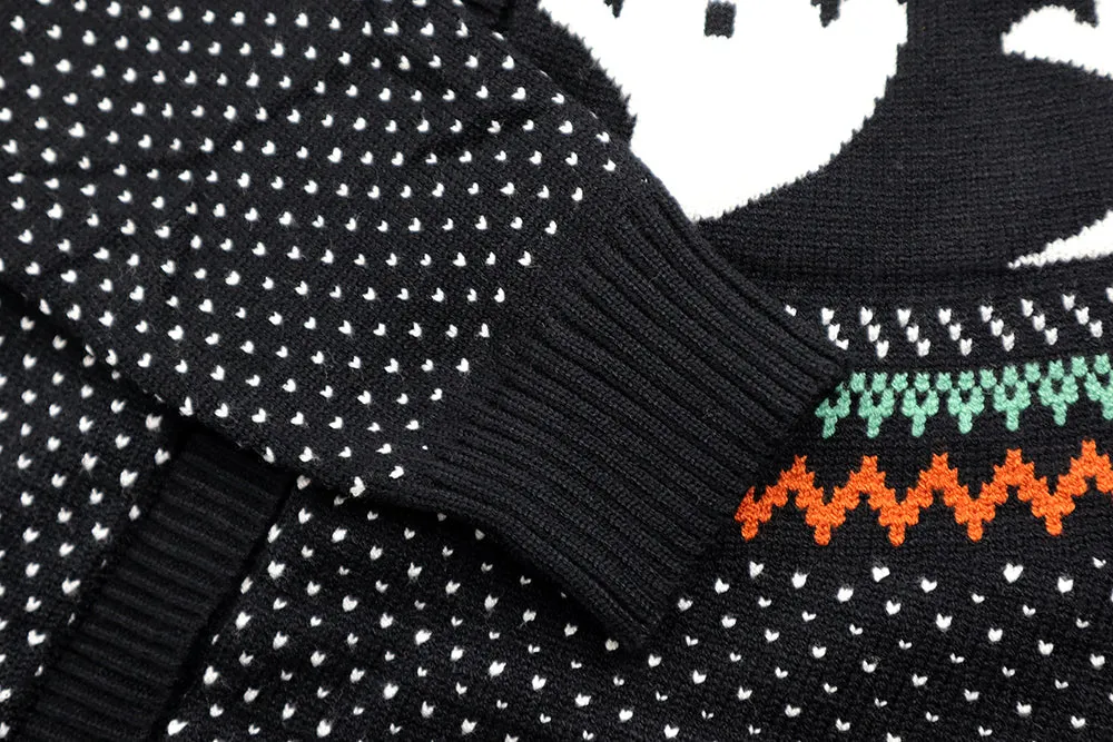 Ghosts Cardigan Sweater (Orange or Black)