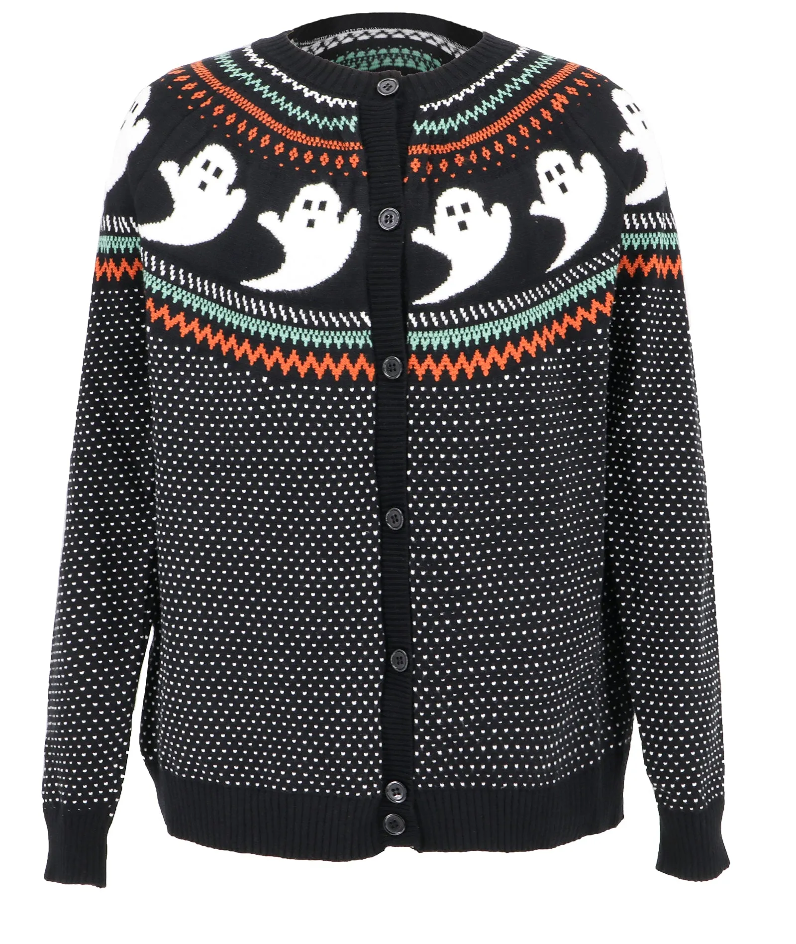 Ghosts Cardigan Sweater (Orange or Black)