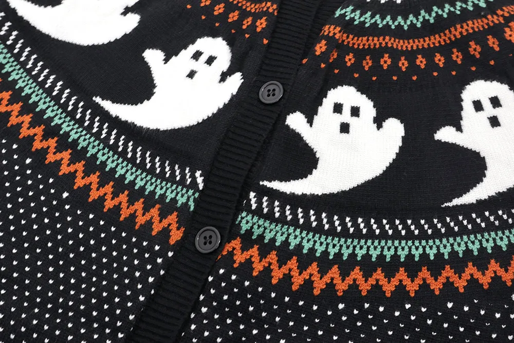 Ghosts Cardigan Sweater (Orange or Black)