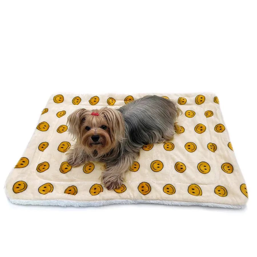 Happy Face Ultra Plush Dog Blanket