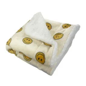 Happy Face Ultra Plush Dog Blanket