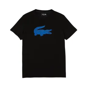 Lacoste SPORT 3D Print Crocodile Breathable Jersey T-shirt (Black)