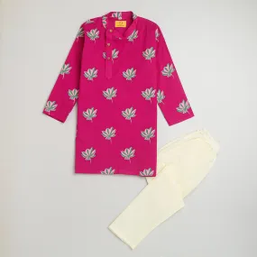 Lotus Bloom Boys Ethnic Wear- Purple