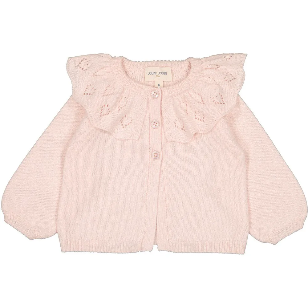 Louis Louise Gulshette Knitted Wool Blend Cardigan - Light Pink