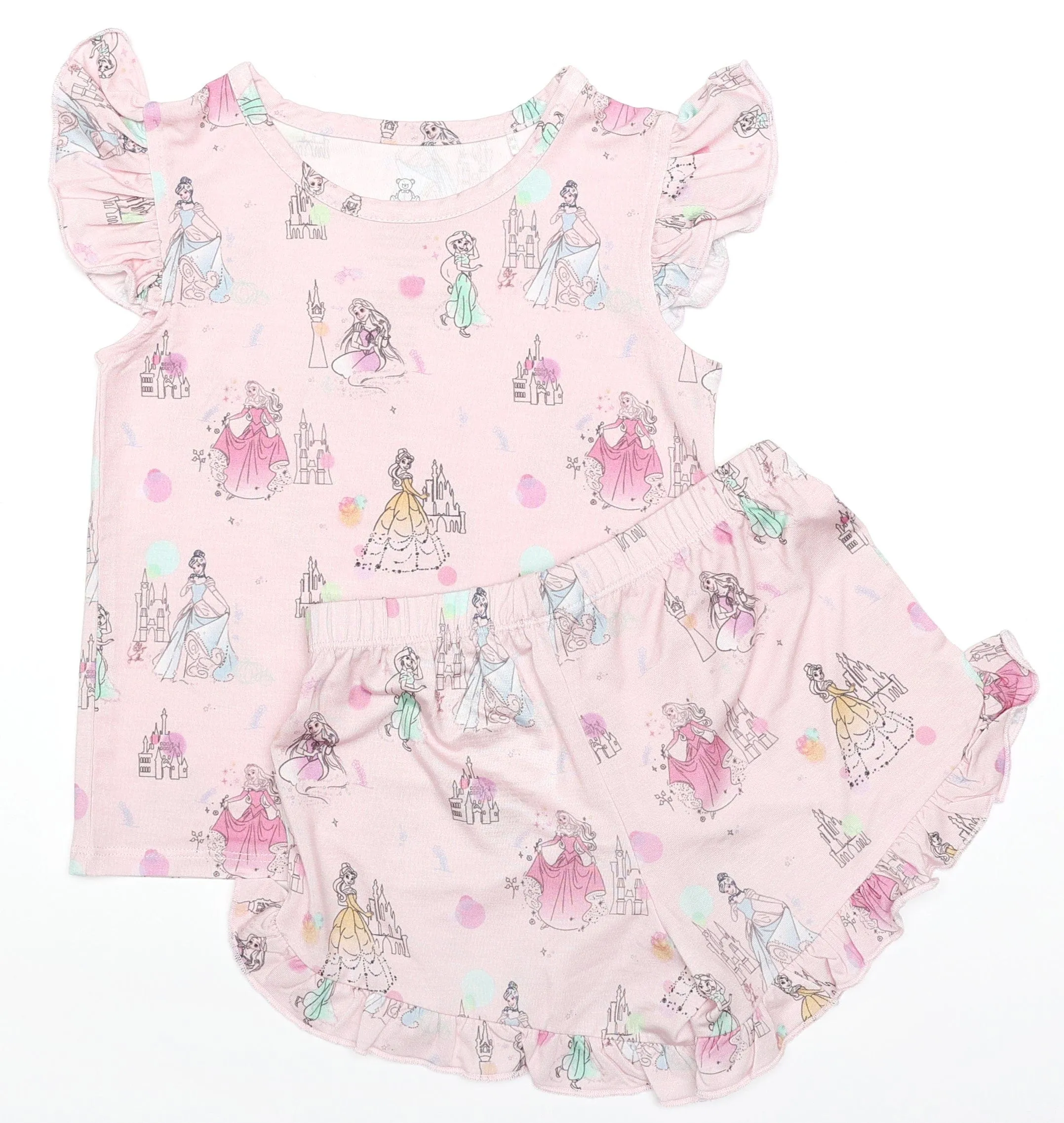 Magic Collection Princess Castles - Bamboo Flutter Sleeve & Shorts Lounge Set