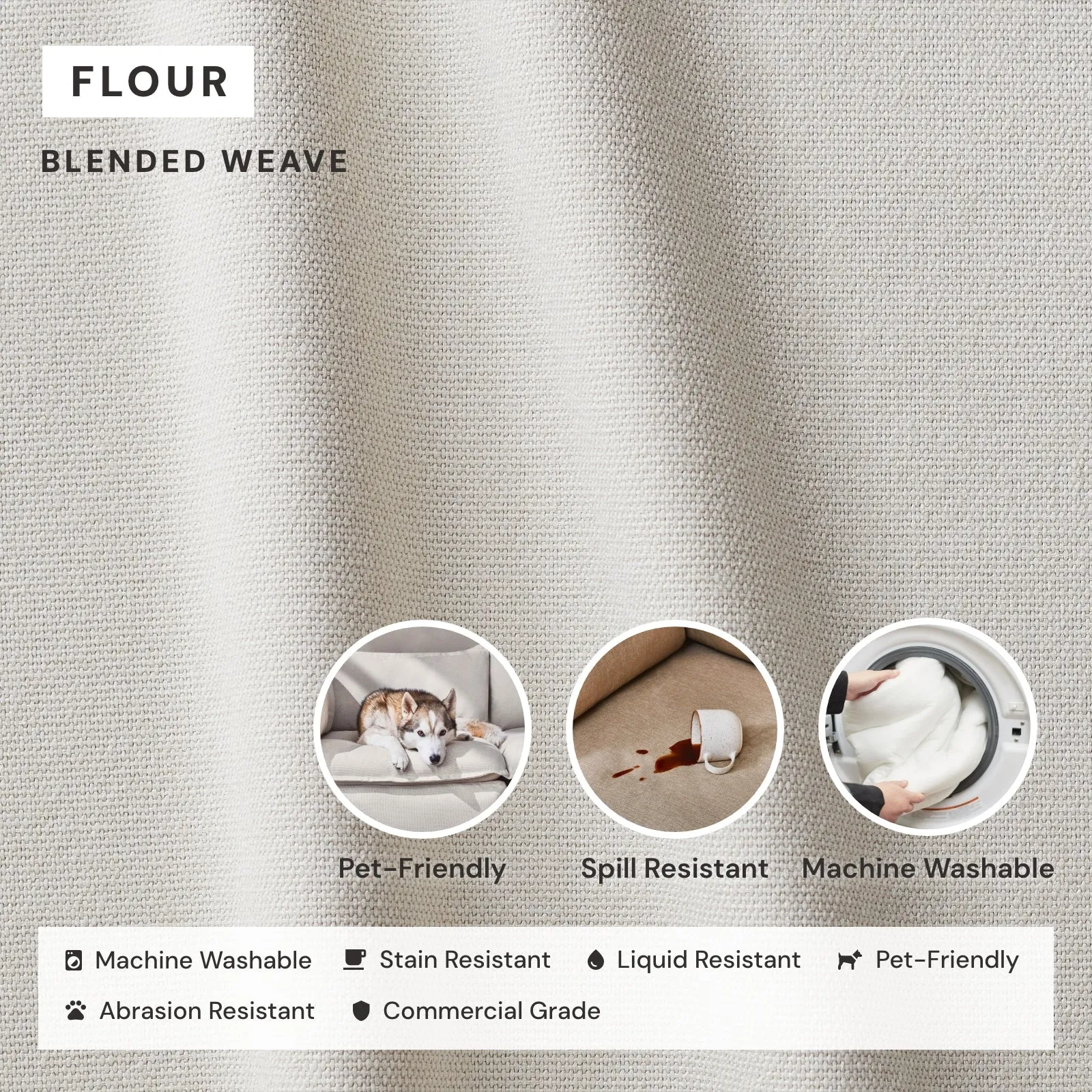 Modular Performance 2-Seater in Flour | Relaxed Blend