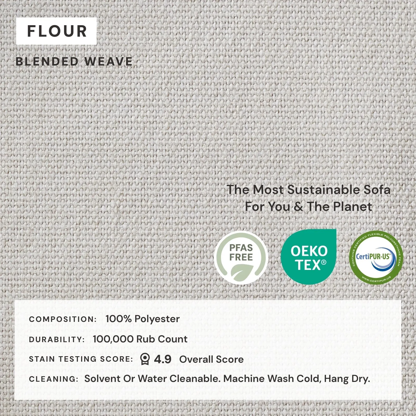 Modular Performance 4-Seater in Flour | Relaxed Blend