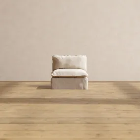 Modular Performance Armless Chair in Oat | Relaxed Blend