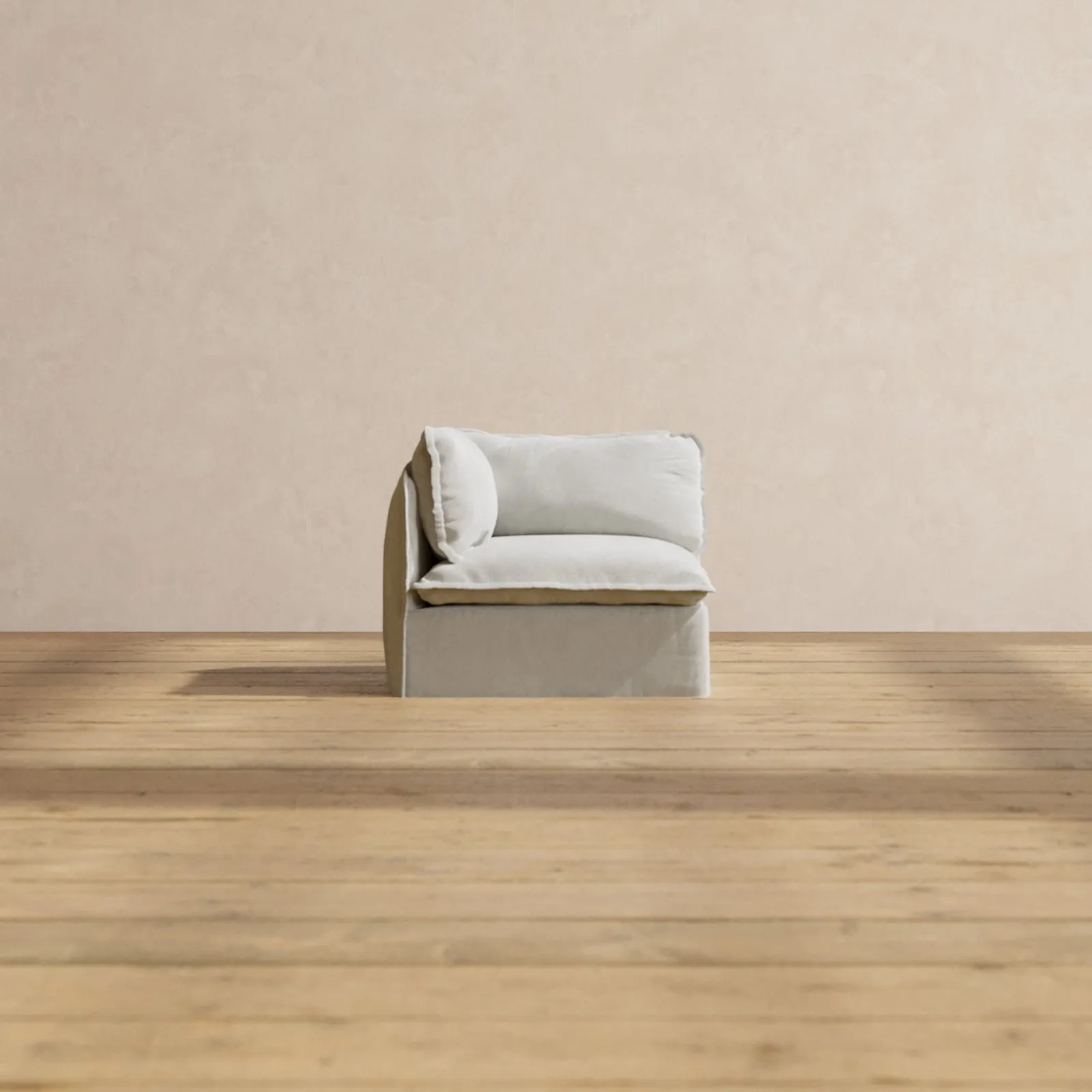 Modular Performance Corner Chair in Cloud | Relaxed Blend