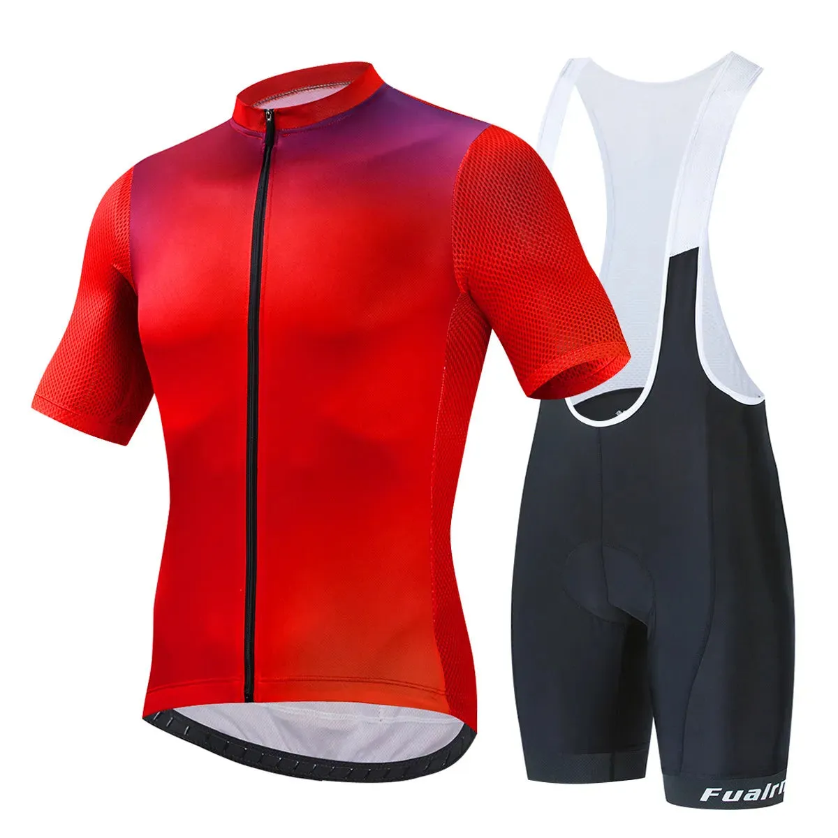 New Bicycle Sets Cycling Breathable Team Jersey Bib Shorts Suits Mens Outdoor Riding 4D Gel Pad Reflective Bike Clothing Shorts