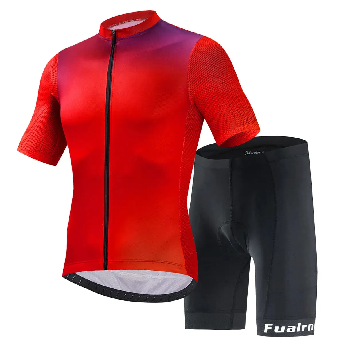 New Bicycle Sets Cycling Breathable Team Jersey Bib Shorts Suits Mens Outdoor Riding 4D Gel Pad Reflective Bike Clothing Shorts