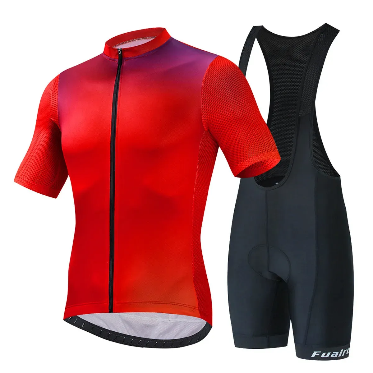 New Bicycle Sets Cycling Breathable Team Jersey Bib Shorts Suits Mens Outdoor Riding 4D Gel Pad Reflective Bike Clothing Shorts