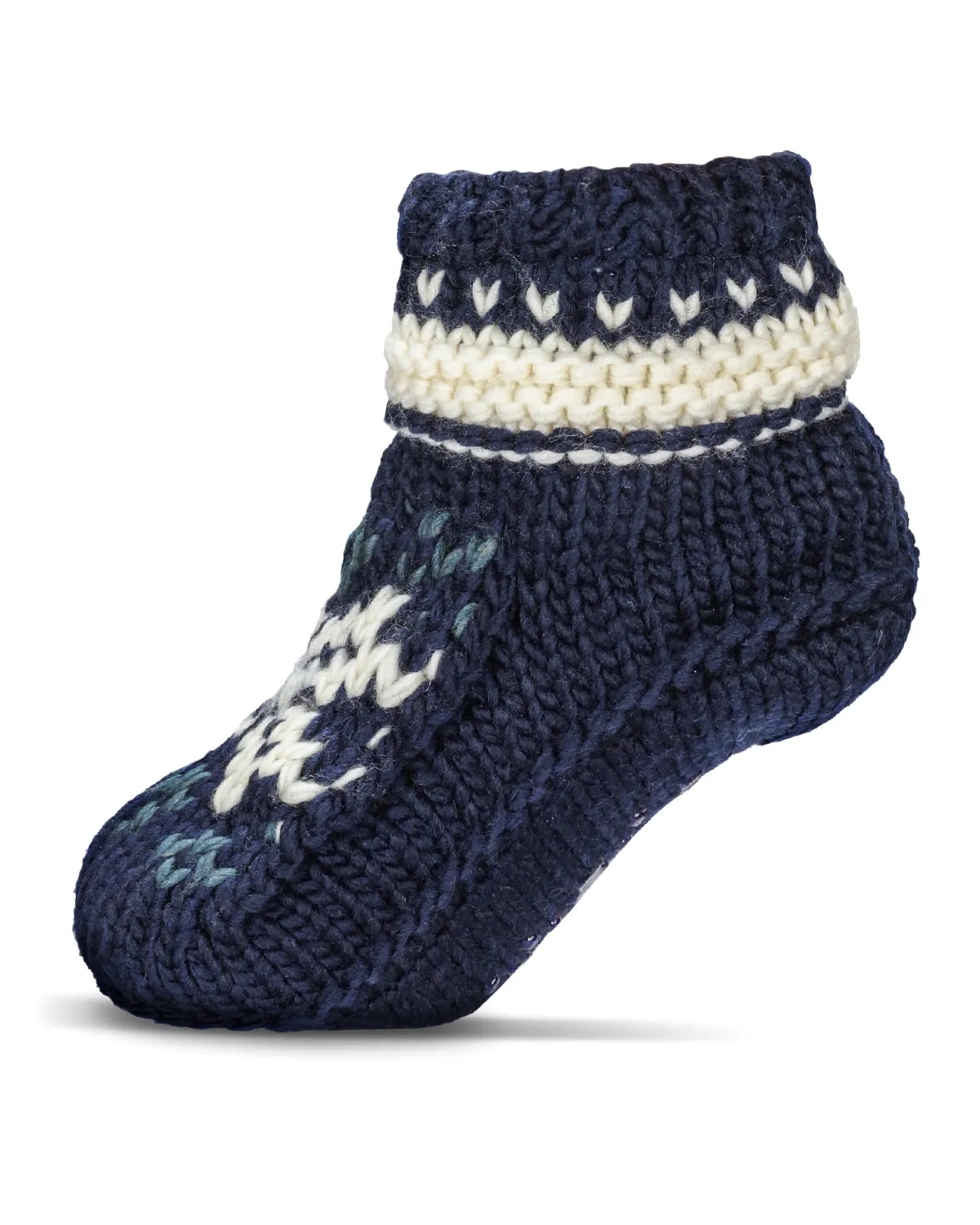 Nordic Flake Recycled Knit Sherpa Lined Lounge Sock