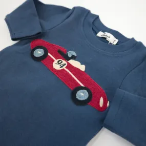 Racecar Applique Set - Denim Blue