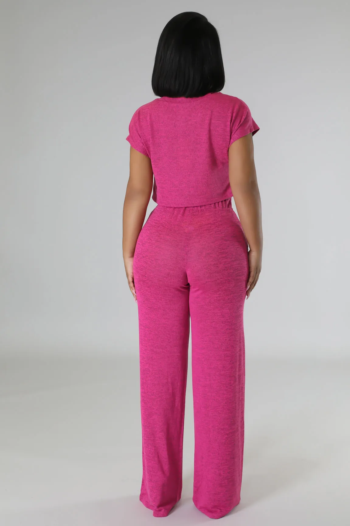 RELAXED PANT SET | HOT PINK