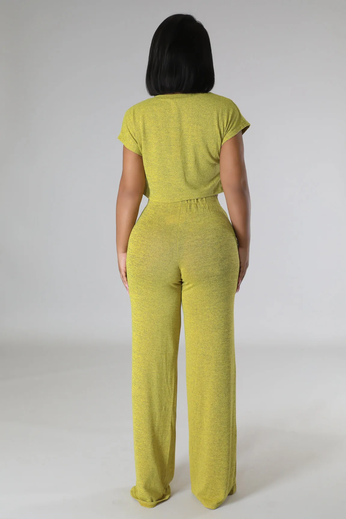 RELAXED PANT SET | LIME